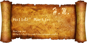 Holló Martin névjegykártya