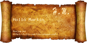 Holló Martin névjegykártya